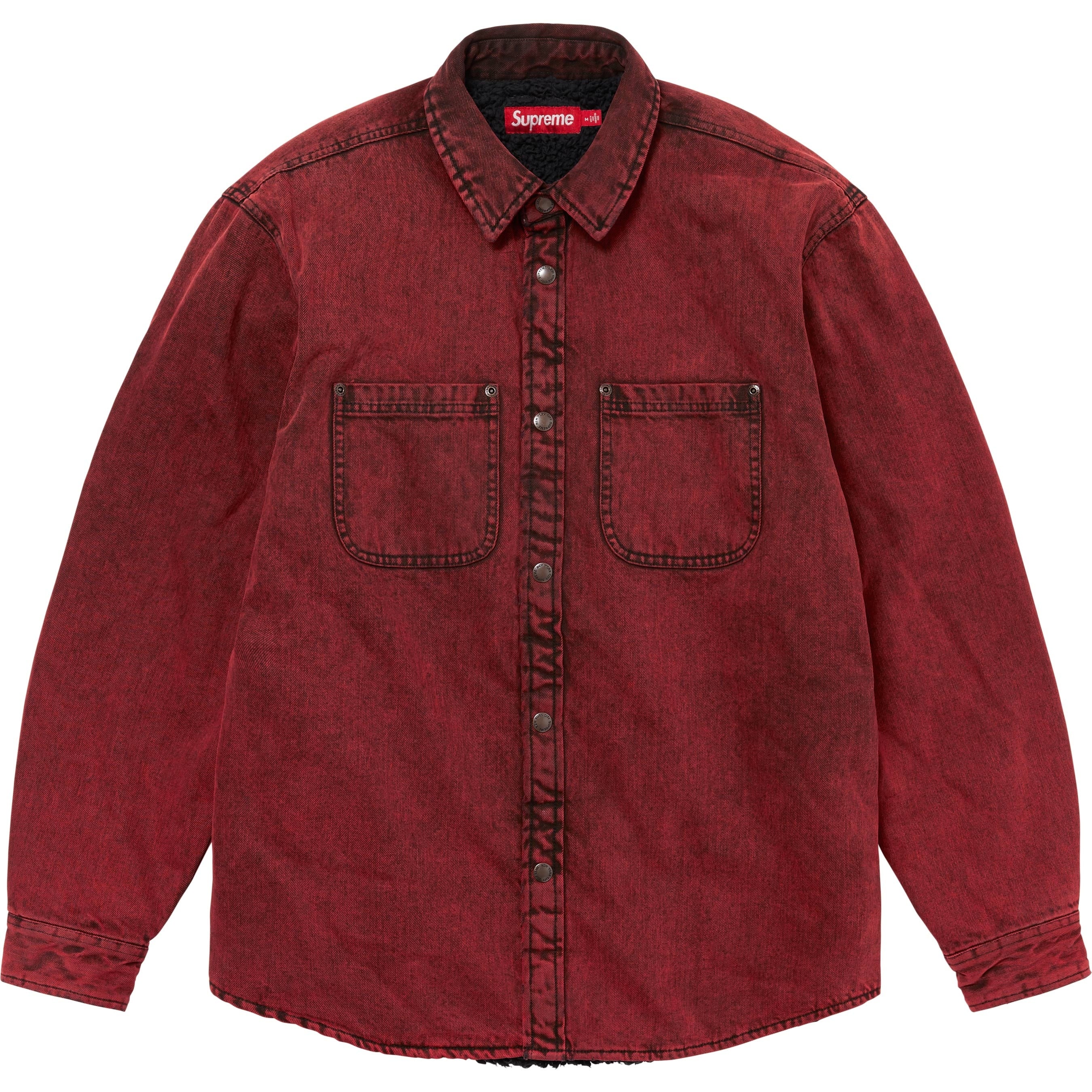 Faux Shearling Lined Work Shirt view 18